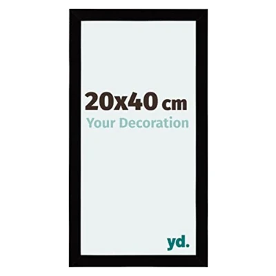 Afbeelding van Fotolijst 20x40 cm MDF Zwart Hoogglans Mura