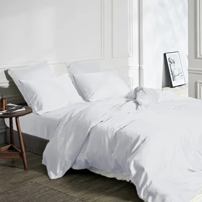 Afbeelding van Dekbedovertrek 100% Bamboe 1 persoons (140x200/220), Kleur: Wit Effen Primaviera Deluxe Ga naar Dekbed Discounter.nl &amp; Profiteer Nu