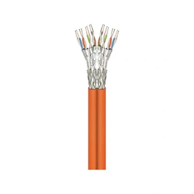 Afbeelding van &#039;Goobay 91891 Cat 7 A Duplex netwerkkabel &quot;S/FTP (PIMF), 100 m oranje/zwart