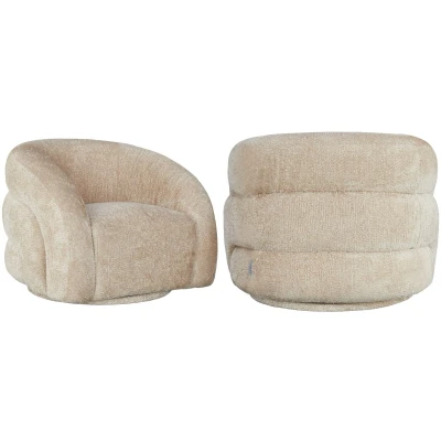 Afbeelding van Richmond Interiors Arcus Lovely Beige Draaifauteuil