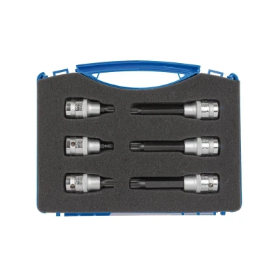 Afbeelding van SW Stahl S5106 Doppenset 6 Spline Binnen veeltandig Chroom vanadium staal 1/2 Vierkant