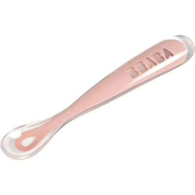 Afbeelding van Béaba Lepel Siliconen Old Pink 4+ Maanden