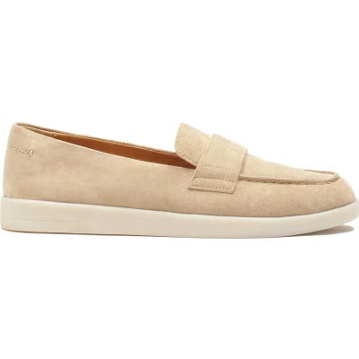 Afbeelding van Beige suede slip on casual half shoes