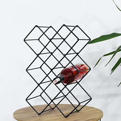 Afbeelding van Wijnrek Apremont metaal 43x28,5x15 cm zwart