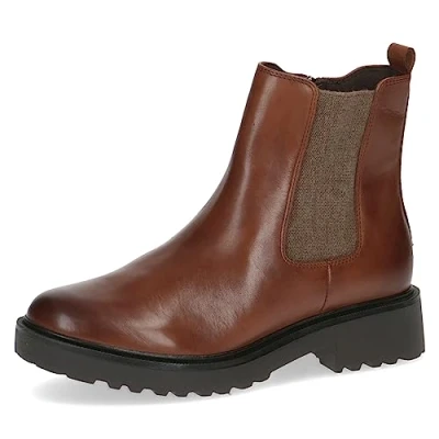Afbeelding van Caprice Korte laarzen, Dames, Maat: 37, Cognac nappa Leer
