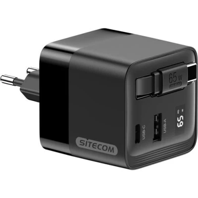 Afbeelding van Sitecom Wall charger 65W GaN Power delivery 0.8M