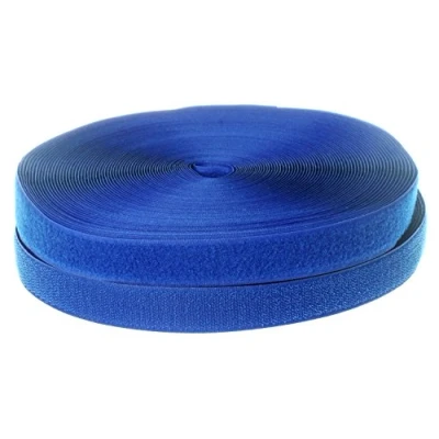 Afbeelding van TUKA TKB5004 Klittenband, 25 meter x 20 mm, niet klevende band met haak en lus voor naaien, stoffen band, sluiting, m gesp, koningsblauw, koningsblauw