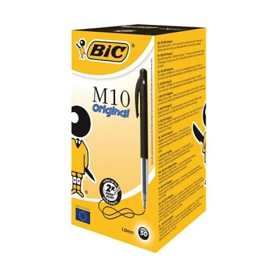 Image de Stylo Bille Bic M10 Clic Medium Rétractable noir Pointe Moyenne