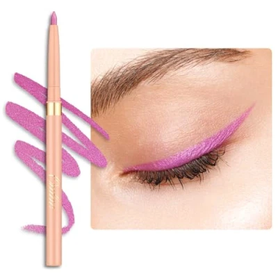 Afbeelding van OULAC crayon pour les yeux et à lèvres 2 en 1, résistant aux taches, imperméable, finition mate durable, séchage rapide, hautement pigmenté, végétalien (L09), rose lilas Love Pink