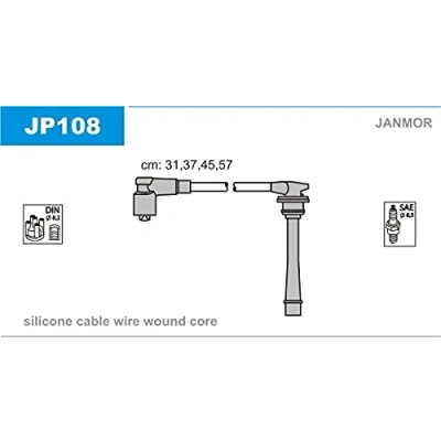 Afbeelding van JANMOR JP108 Bougiekabelset HYUNDAI: Matrix, Tucson, Coupe II, KIA: cee‘d I Hatchback, Cerato Hatchback