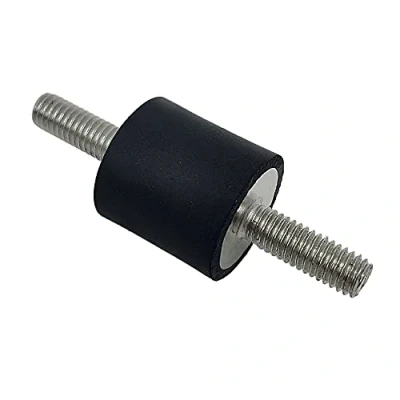 Afbeelding van DOJA INDUSTRIAL Stil blok M4, anti vibratie, mannelijk x mannelijk, 15 mm, 4 stuks, rubber, voor stille elektrogenengroep, auto compressor, airconditioner op metalen hoek...