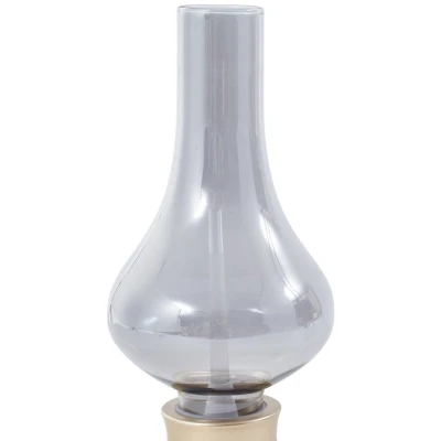 Afbeelding van Lindby LED tafellamp met touchdimmer 1licht Glas, plastic H: 30 cm rookgrijs, goud mat Inclusief lichtbron