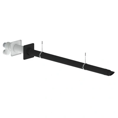 Afbeelding van Burgerhout balkondoorvoer 2100 3000 mm incl. adapter 2x Ø80. Artikelnr: 400453877