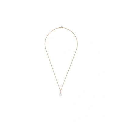 Afbeelding van amor Dameshalsketting 925 Sterling zilver gesynthetiseerde zirkonia met wasparel 45 cm roze levering in sieradendoos 9182466 Zilver, Zirkoniumoxide