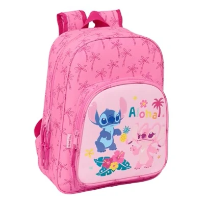 Afbeelding van Schoolrugzak Lilo &amp; Stitch Chill Roze Munt 26 x 34 11 cm