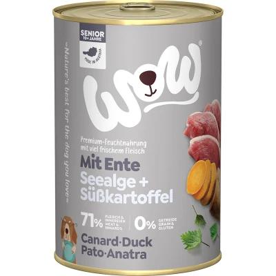Afbeelding van WOW Graanvrij natvoer Senior Eend 6 x 400 gram Hond