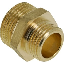 Afbeelding van Messing draadfitting verloopnippel 1/2 x