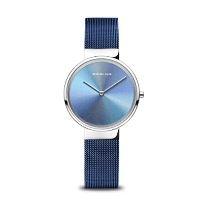 Afbeelding van BERING 10X31 AnniversaryX Quartz dameshorloge Anniversary Collection met roestvrij staal en saffierglas, zilver/blauw, Classic