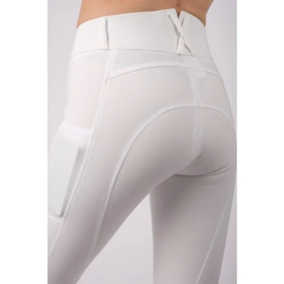 Image de Montar Pantalon d&#039;Équitation Highwaist Thigh Pocket Full Grip Blanc 30