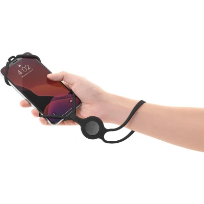 Afbeelding van Bone Run Tie Handheld Zwart Universeel hoesje met koord lanyard