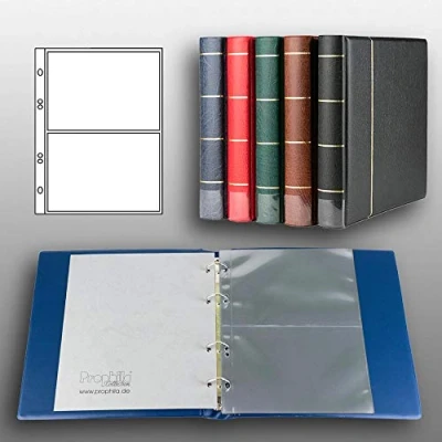 Afbeelding van Prophila Ansichtkaartenalbum (blauw) met 20 vakjes voor 40 ansichtkaarten