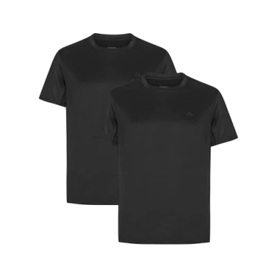 Afbeelding van DANISH ENDURANCE Technisch sportshirt voor heren, zeer ademend, korte mouwen, hardlopen en krachttraining, 2 stuks., L