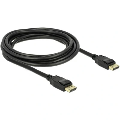Afbeelding van Delock 83807 DisplayPort kabel Aansluitkabel stekker, stekker 3.00 m Zwart Vergulde steekcontacten