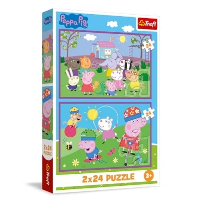 Afbeelding van Trefl Puzzle 2 x 24 Peppa Pig (24 onderdelen)
