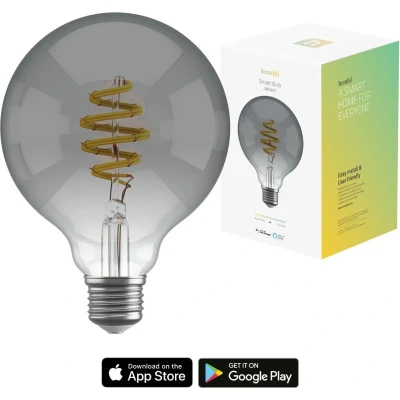 Afbeelding van Hombli Smart Filament Bulb E27 G95 Smokey Globe Warm wit licht Koel Vintage look Wifi 1 Stuk