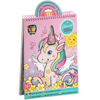 Afbeelding van Creative Craft Group Kleur en Stickerboek Eenhoorn