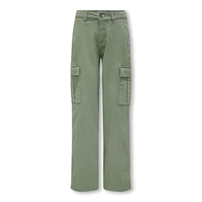Image de ONLY pantalon cargo KOGYARROW VOX pour fille, coupe droite, cargo, Hedge Green, 128