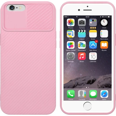Afbeelding van Cadorabo Hoesje geschikt voor Apple iPhone 6 PLUS / 6S in Bonbon Roze Beschermhoes van flexibel TPU silicone Case Cover en met camerabescherming