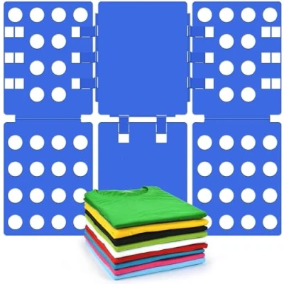Afbeelding van T shirt Kleding Map Vouwplank Wasserij Organizer Gemakkelijk en snel voor Kid Volwassen om te vouwen (versie 1 Blauw)