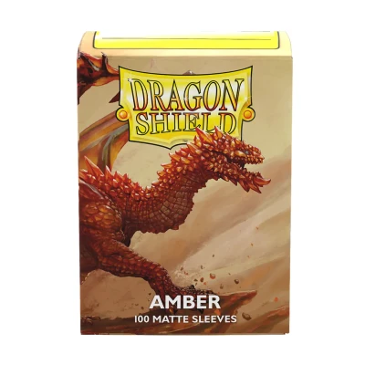 Afbeelding van Dragonshield 100 Box Sleeves Matte Amber