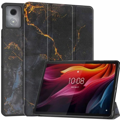 Afbeelding van imoshion Design Trifold Bookcase voor de Lenovo Tab K11 Plus Black Marble