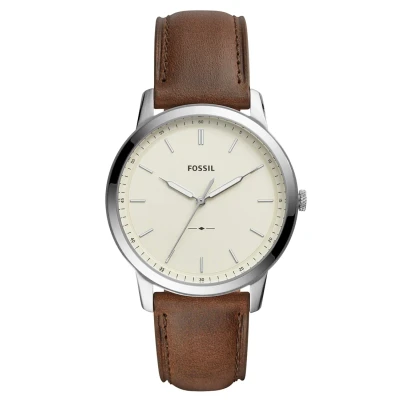 Afbeelding van Fossil THE Minimalist Horloge, Heren, Maat: One Size, Braun