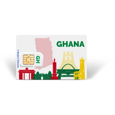 Afbeelding van Simkaart Ghana Unlimited Data + Onbeperkt Locaal Bellen Prepaid Met Snel 4G/5G Internet En Op Reis In Afrika Airport Telecom