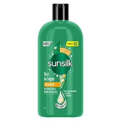Image de Sunsilk, Shampooing bouclés de rêve pour cheveux définis Formule Active Fusion enrichie en huile macadamia, élastique et biotine visiblement sains, taille XXL 810 ml