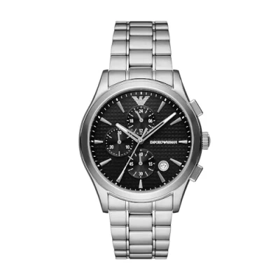 Afbeelding van Emporio Armani Watch Chronograaf silvercoloured, Heren, Maat: One Size, Silver coloured