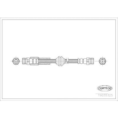 Afbeelding van CORTECO 19035325 Remslang Achteras 521 VOLKSWAGEN: Caddy 3, Passat B5 GP Estate, Saloon
