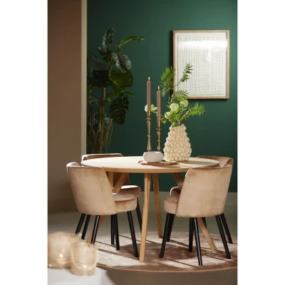 Afbeelding van Quenza ronde eettafel Ø120 cm mangohout naturel