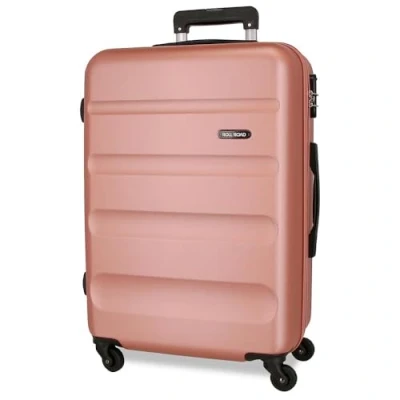 Afbeelding van Roll Road Flex koffer, middelgroot, 46 x 65 23 cm, stijf, ABS, cijfersluiting, 56 l, 3,16 kg, 4 wielen, roze, Roze