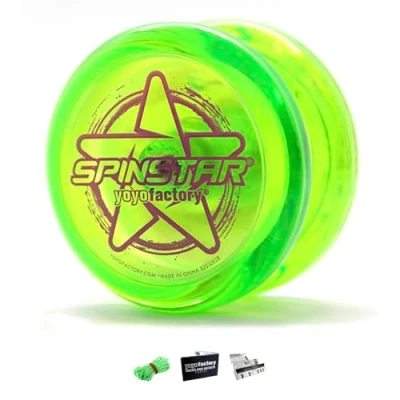 Afbeelding van YoyoFactory SPINSTAR Yo groen (ideaal Yoyo voor beginners, koord en handleiding inbegrepen)