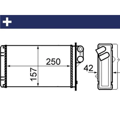 Afbeelding van MAHLE ORIGINAL AH 67 000S Warmtewisselaar Met houder, toebehoren aanbouwdelen