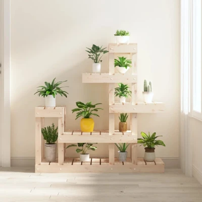 Afbeelding van vidaXL Plantenstandaard 92x25x97 cm massief grenenhout
