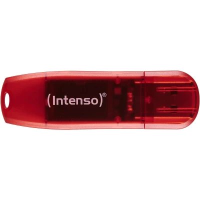 Afbeelding van Intenso USB 2.0 stick 128GB, Rainbow Line, rood (R) 28MB/s, (W) 6.5MB/s, blisterverpakking