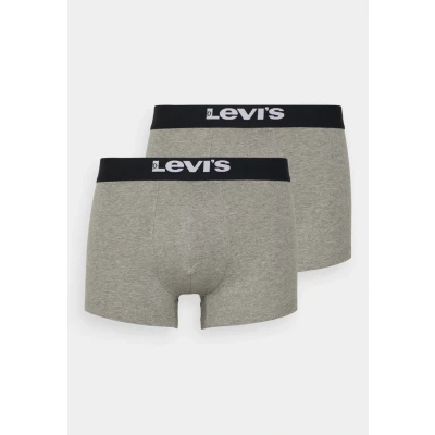 Afbeelding van Levi&#039;s MEN Solid Basic Trunk 2 PACK Onderbroeken, Heren, Maat: XL, Middle grey melange