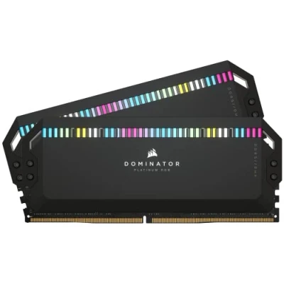 Image de CORSAIR Dominator Platinum RGB DDR5 kit 32 Go: 2 x 16 Go DIMM 288 broches 3000 MHz / PC5 48000 CL36 1.25 V mémoire sans tampon non ECC noir