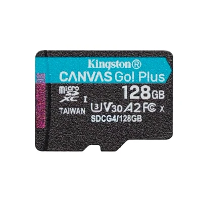 Image de Kingston Canvas Go! Plus Carte mémoire flash 128 Go A2 / Video Class V30 UHS I U3 Class10 microSDXC