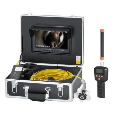 Image de VEVOR Caméra Inspection Canalisation Égout Auto nivelant Localisateur 512Hz 30m
